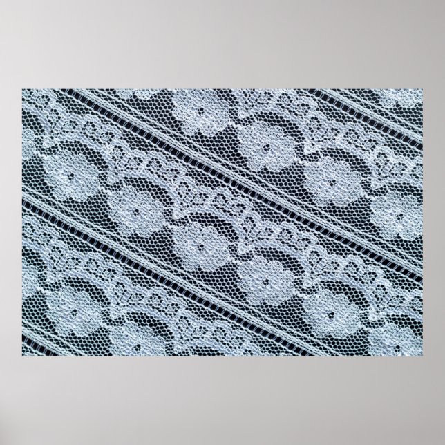 Affiche Texture, arrière-plan, motif. Tissu en dentelle bl (Devant)