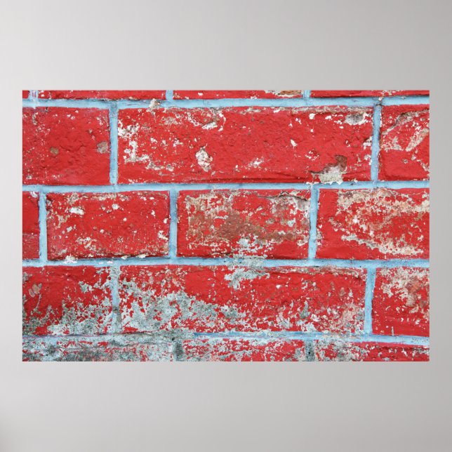 Affiche Texture background surface wallpaper red blue bric (Devant)