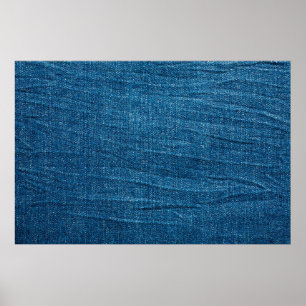 Affiche Texture bleu denim, texture bluejeans