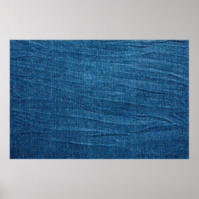 Affiche Texture bleu denim, texture bluejeans (Devant)