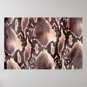 Affiche texture Brown en cuir de serpent