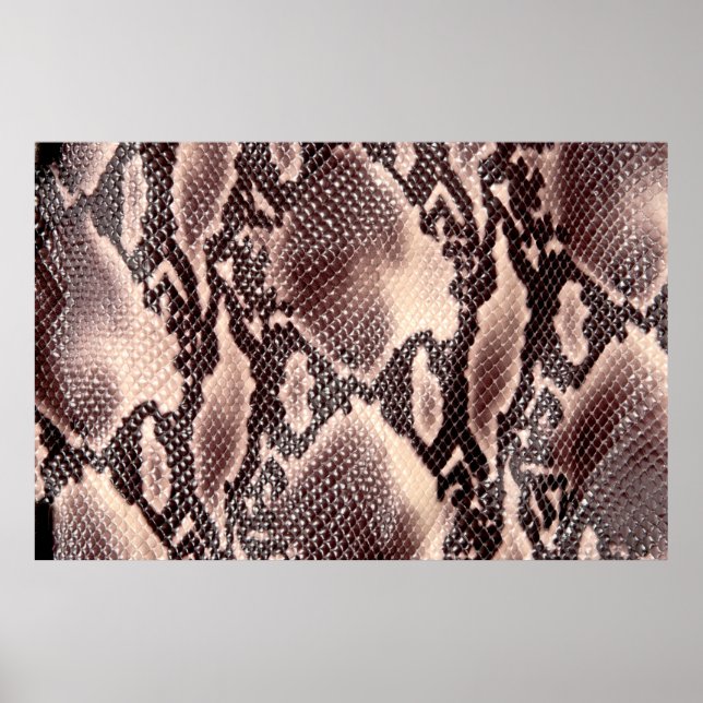 Affiche texture Brown en cuir de serpent (Devant)