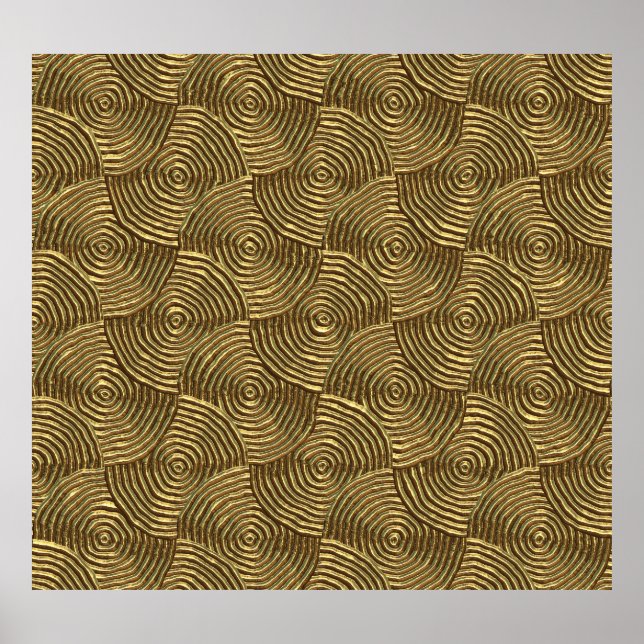 Affiche Texture Cercle d'or : Abstrait sans joint. (Devant)