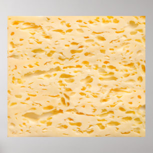 Affiche Texture de fromage avec trous