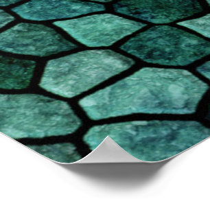 Affiche Texture de la croûte en mosaïque océanique Motif A