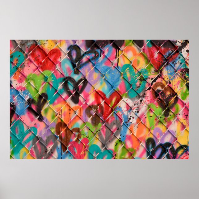 Affiche Texture de peinture Abstraite Spray Arrière-plan,  (Devant)