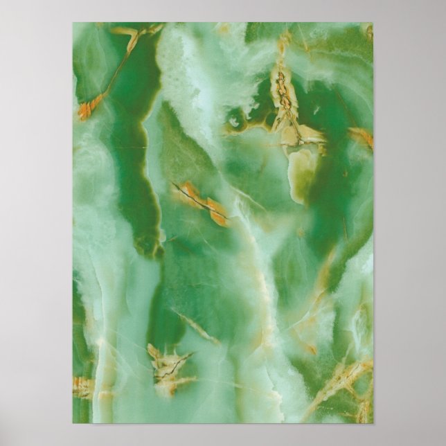 Affiche Texture de pierre blanche et verte (Devant)