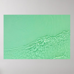 Affiche Texture de surface de l'eau claire couleur bleu à
