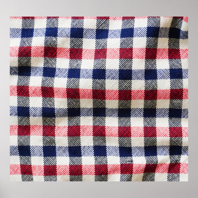 Affiche Texture de tissu écossais, arrière - plan de tissu (Devant)