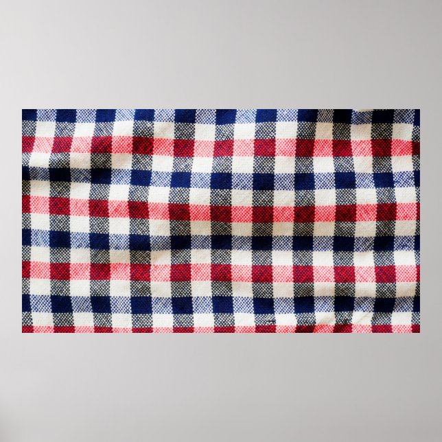 Affiche texture de tissu écossais, carré de tissu de coton (Devant)