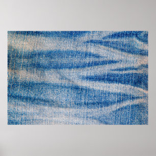 Affiche texture de tissu en jeans bleu, fond textile