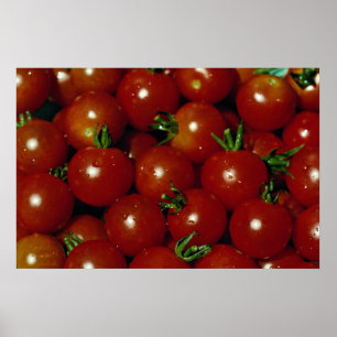 Affiche Texture de tomates de cerise douce