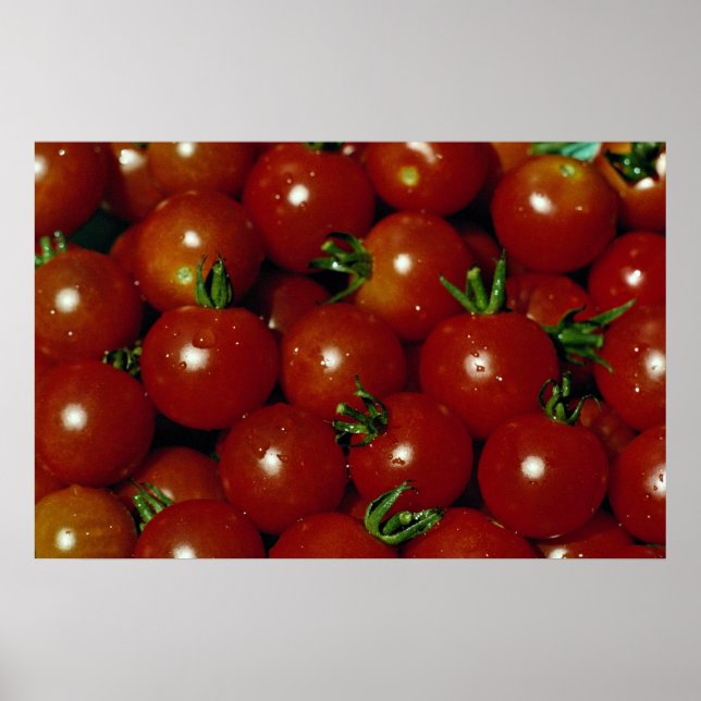 Affiche Texture de tomates de cerise douce (Devant)