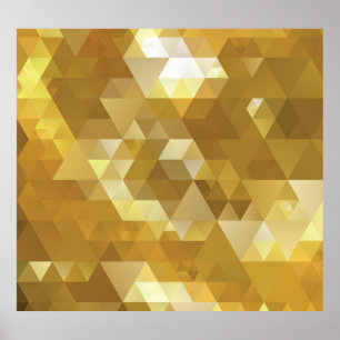 Affiche Texture du triangle or Abstrait