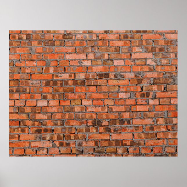 Affiche Texture d'un vieux mur de brique closeupaged, arch (Devant)