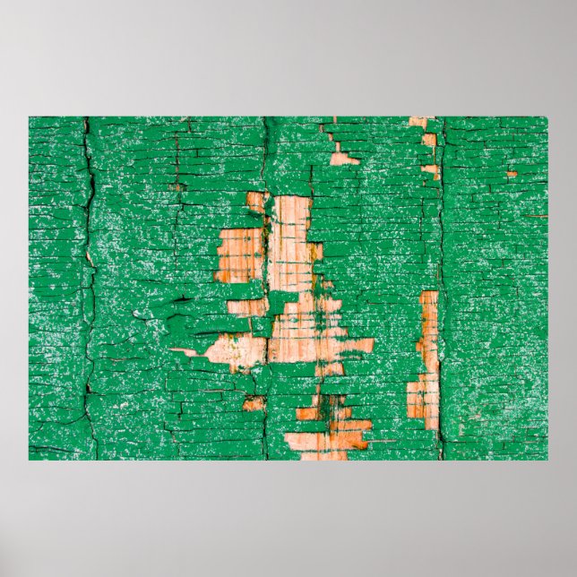 Affiche Texture d'une vieille clôture en bois avec peintur (Devant)