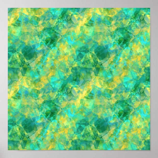 Affiche Texture émeraude froissée (Devant)