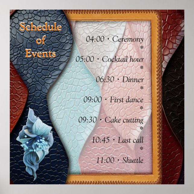 Affiche Texture en cuir artistique (Devant)