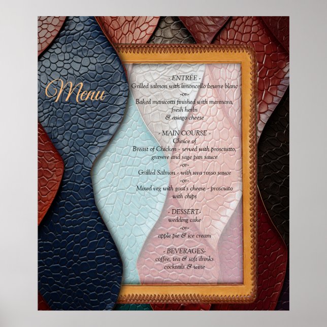 Affiche Texture en cuir artistique (Devant)