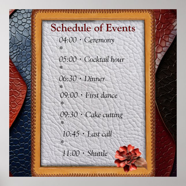 Affiche Texture en cuir artistique (Devant)