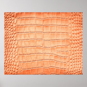 Affiche Texture en cuir de crocodile brun clair