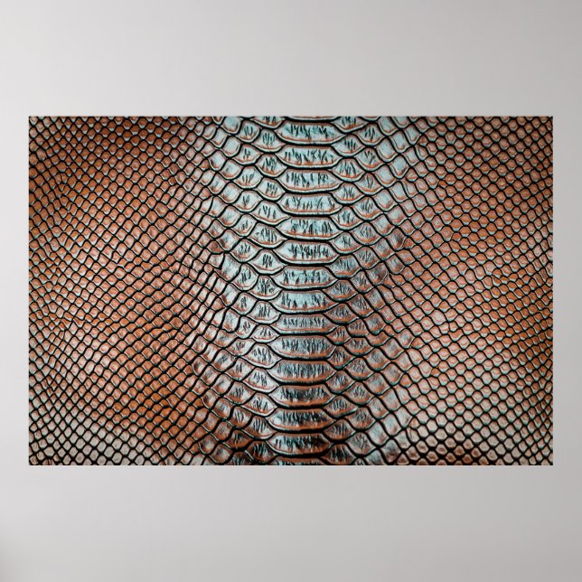 Affiche texture en cuir de peau texture de fond, crocodile (Devant)