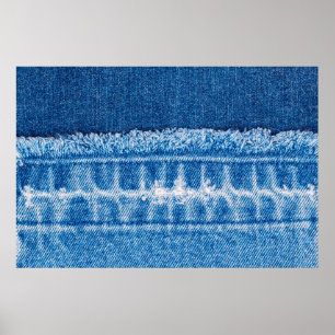 Affiche Texture en jean bleu