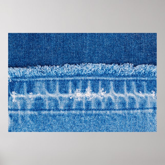 Affiche Texture en jean bleu (Devant)
