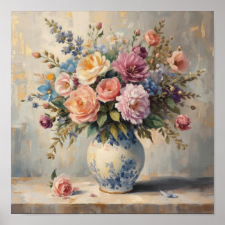 Affiche Texture Florale de Rêve – Style de Fleur Délicate