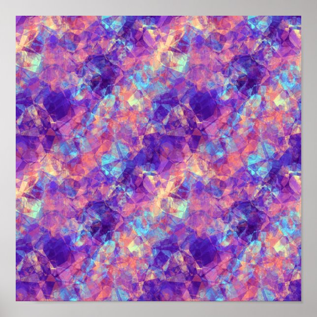 Affiche Texture Froissée Violette (Devant)