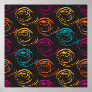 Affiche Texture grange peinte à la main. Élément géométriq