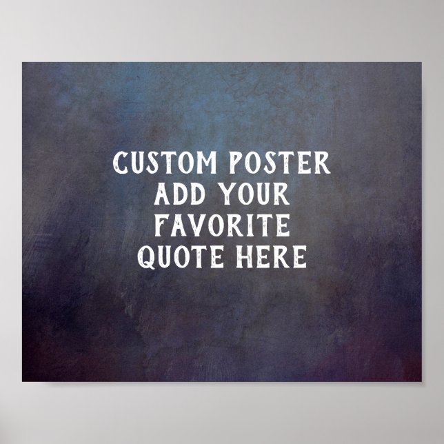 Affiche texture gris foncé et bleu en détresse ajouter une (Devant)