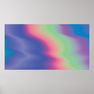 Affiche Texture holographique avec taches colorées. Psyche