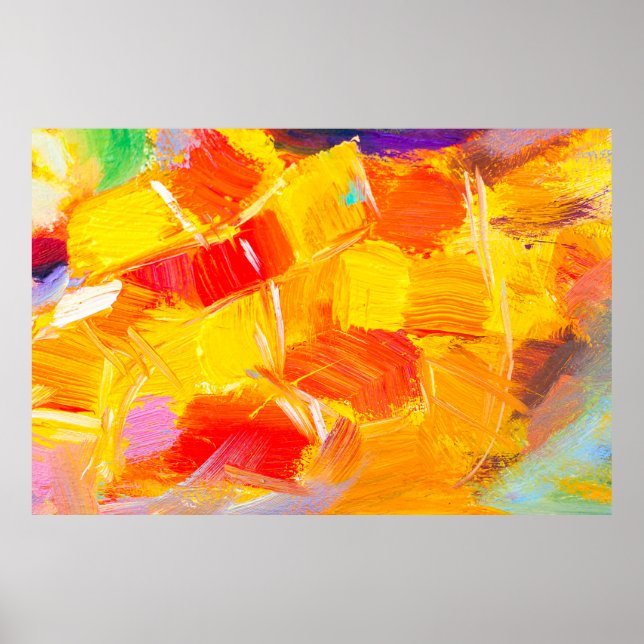 Affiche texture huile peinture fruit peinture couleur flor (Devant)