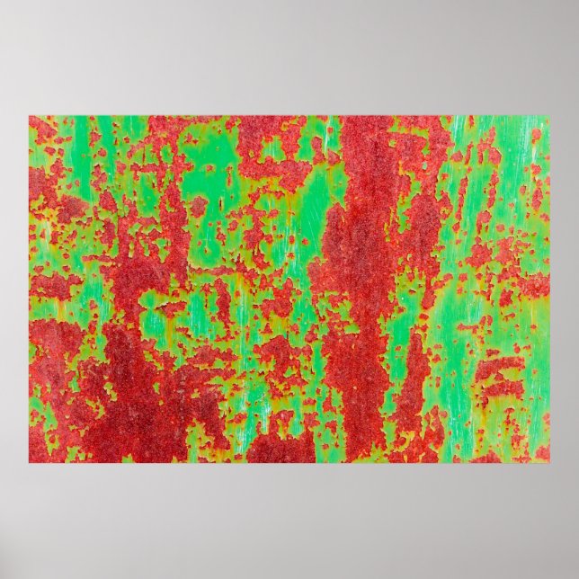 Affiche Texture métallique avec égratignures et fissures e (Devant)