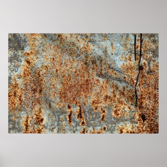 Affiche Texture métallique avec rayures et fissures. VINTA (Devant)