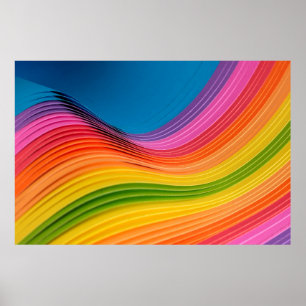 Affiche texture motif arc-en-ciel Abstraite
