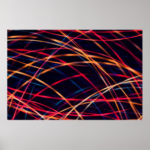 Affiche Texture néon avec longue exposition.abstrait, une