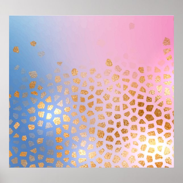 Affiche Texture or : dégradé abstrait arrière - plan (Devant)