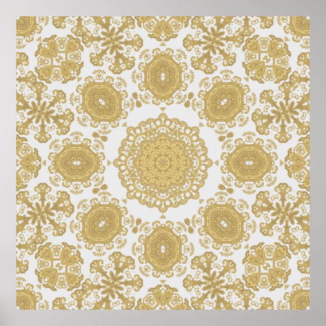 Affiche Texture ornementale vintage, orientale, med (Devant)