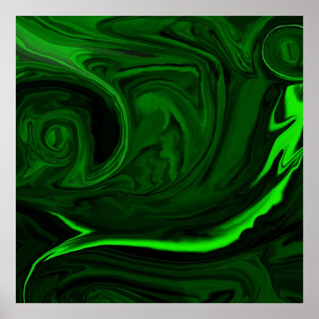 Affiche texture pierre de malachite verte (Devant)