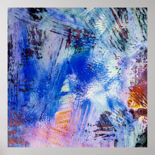 Affiche texture raster acrylique différente mono multicolo