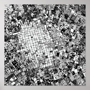 Affiche Texture Urbaine Stratifiée : Mosaïque d'Art de Rue
