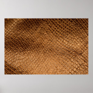 Affiche Texture vague arrière - plan bronze serpent leathe