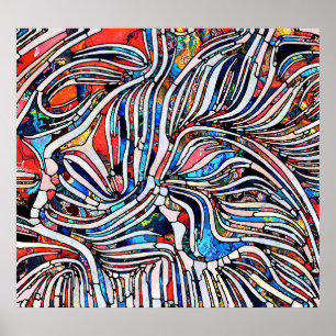 Affiche Textures brisées : Unité de verre tendue