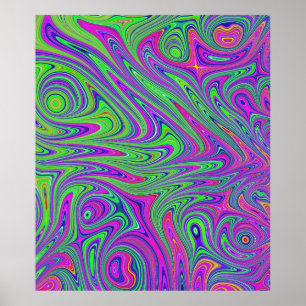 Affiche textures psychodeliques