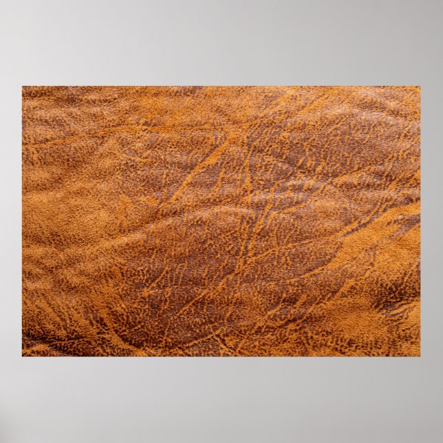 Affiche Texturetexation en cuir marron naturel, cuir, ski (Devant)
