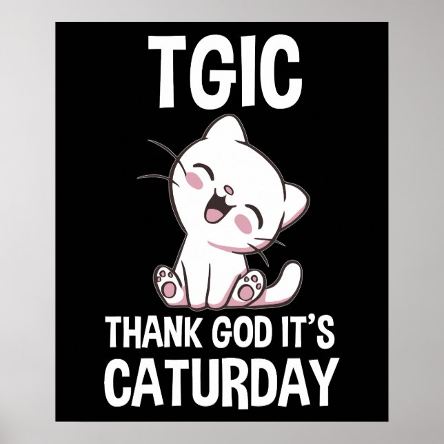 Affiche TGIC Merci Dieu C'est Caturday (Devant)
