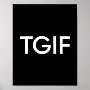 Affiche Tgif Drôle Merci Dieu Vendredi Déclaration Hommes