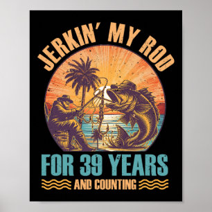 Affiche Th anniversaire pour le pêcheur qui secoue ma cann